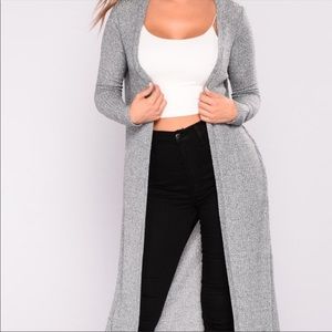 Fashion Nova Sparkle Metallic Duster Size XL